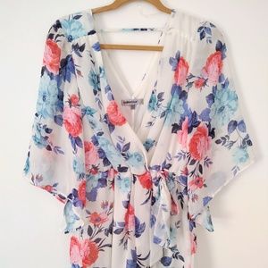 Bailey Blue Bell Sleeve Floral Romper